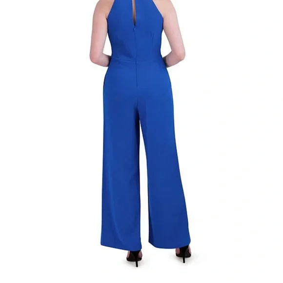 Julia Jordan Cobalt Blue Halter Jumpsuit - Picture 4 of 8